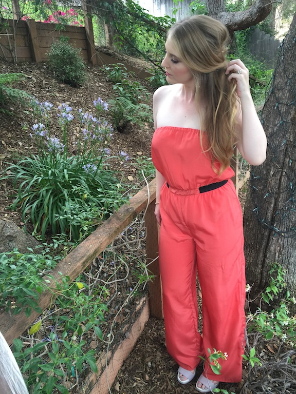 coral jumpsuit