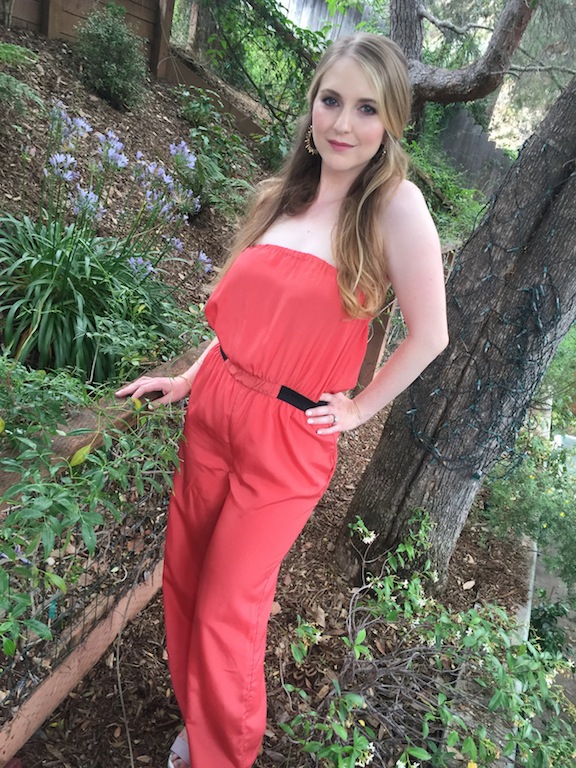 coral jumpsuit