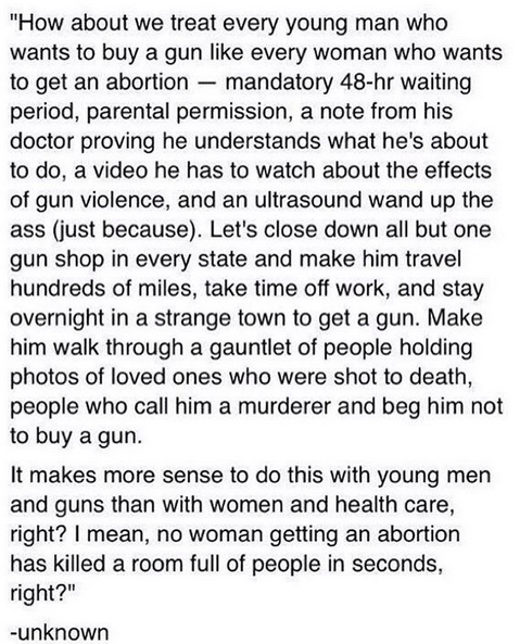 gun control vs abortion